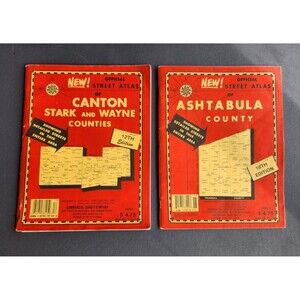 Canton Stark Wayne Ashtabula Counties Ohio Official Street Atlas Map Book